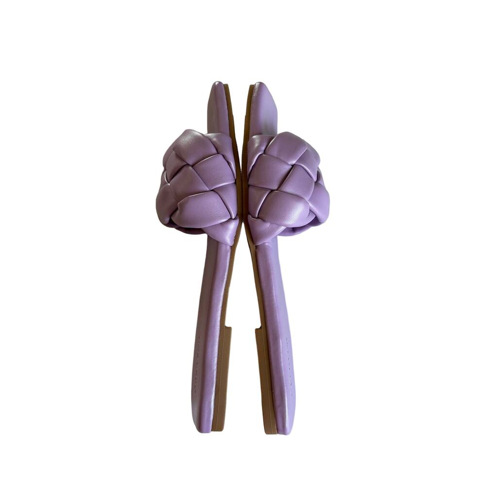 Open Edit Lucca Woven Purple Spray Lavender Slip On Slide Sandals Size 6 - Picture 4 of 6